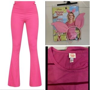Piglet costume. Includes top, Piglet ears headband and pants. Halloween.